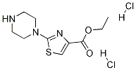 4-Thiazolecarboxylic acid, 2-(1-piperazinyl)-, ethyl ester, dihydrochloride 结构式