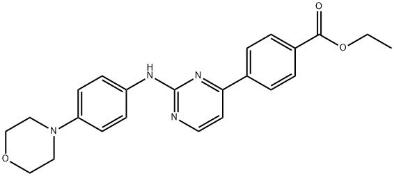 4-(2 - ((4-吗啉代苯基)氨基)嘧啶-4-基)苯甲酸乙酯 结构式