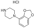 1-(苯并[D][1,3]二氧代L-4-基)哌嗪盐酸盐 结构式