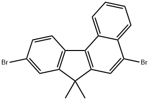 5,9-二溴-7,7-二甲基-7H-苯并(C)芴 结构式