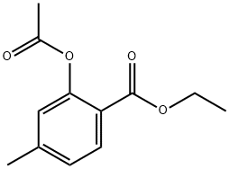 Benzoic acid, 2-(acetyloxy)-4-Methyl-, ethyl ester 结构式