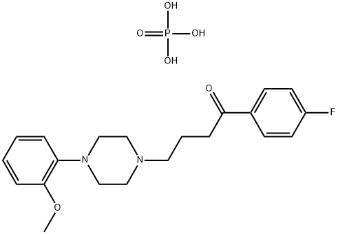 4'-fluoro-4-[4-(o-methoxyphenyl)piperazin-1-yl]butyrophenone dihydrogen phosphate  结构式
