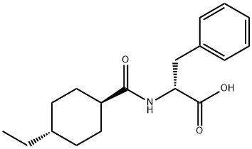 反式-N-[(4-乙基环己基)羰基]-D-苯丙氨酸 结构式