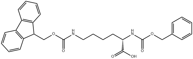 NEPSILON-FMOC-NALPHA-CBZ-L-LYSINE, 98 结构式