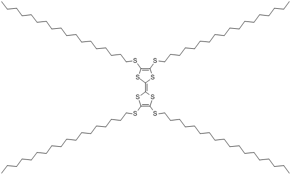 四(十八烷基硫代)四硫富瓦烯[有机电子材料] 结构式