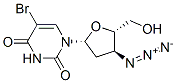 3'-azido-2',3'-dideoxy-5-bromouridine 结构式