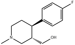 (3S,4R)-4-(4-氟苯基)-1-甲基-3-哌啶甲醇 结构式
