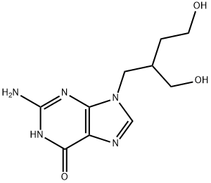 9-(4-hydroxy-2-(hydroxymethyl)butyl)guanine 结构式