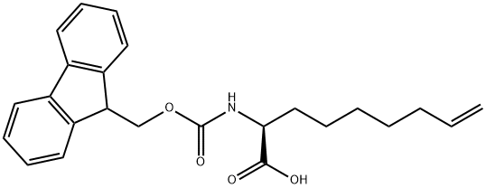 (S)-N-FMOC-2-(6 - 辛烯基)甘氨酸 结构式