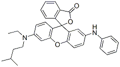 2'-Anilino-6'-(N-ethyl-N-isopentylamino)spiro[phthalide-3,9'-[9H]xanthene] 结构式