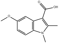 5-甲氧基-1,2-二甲基-1H-吲哚-3-羧酸 结构式