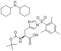 NΑ-BOC-N(IM)-(均三甲苯-2-磺酰基)-L-组氨酸 二环己基铵盐 结构式