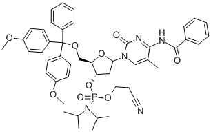 Bz-5-ME-2'-脱氧胞苷亚磷酰胺单体 结构式