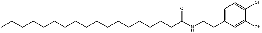 N-[2-(3,4-二羟基苯基)乙基]十八烷酰胺 结构式