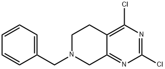 7-苄基-2,4-二氯-5,6,7,8-四氢吡啶并[3,4-D]嘧啶 结构式