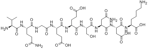 VAL-GLN-GLY-GLU-GLU-SER-ASN-ASP-LYS 结构式