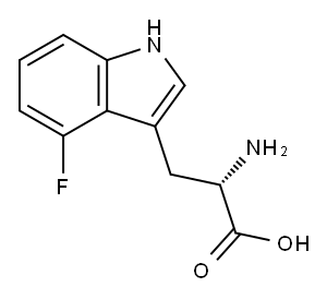L-4-氟色氨酸 结构式