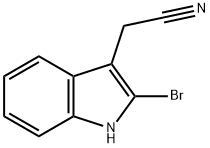 (2-BROMO-1H-INDOL-3-YL)-ACETONITRILE 结构式