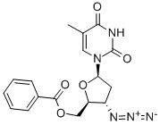 5'-O-BENZOYL-3'-AZIDO-3'-DEOXYTHYMIDINE 结构式
