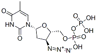 3'-azido-3'-deoxythymidine 5'-diphosphate 结构式