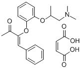 (Z)-3-(2-(2-(Dimethylamino)propoxy(and 1-methylethoxy))phenoxy)-4-phen yl-3-buten-2-one maleate 结构式