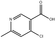 4-氯-6-甲基吡啶-3-羧酸 结构式