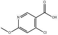 4-氯-6-甲氧基吡啶-3-羧酸 结构式