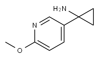 1-(6-甲氧基吡啶-3-基)环丙胺 结构式