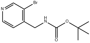 ((3-溴吡啶-4-基)甲基)氨基甲酸叔丁酯 结构式