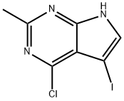 4-氯-5-碘-2-甲基-7H-吡咯并[2,3-D]嘧啶 结构式