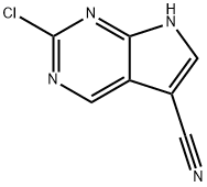 2-氯-7H-吡咯并[2,3-D]嘧啶-5-甲腈 结构式