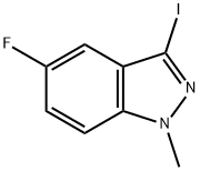 5-FLUORO-3-IODO-1-METHYL-1H-INDAZOLE 结构式