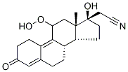 (11BETA,17ALPHA)-11-氢过氧基-17-羟基-3-氧代-19-去甲孕甾-4,9-二烯-21-腈 结构式