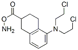 2-Naphthalenecarboxylic acid, 2-amino-5-(bis(2-chloroethyl)amino)-1,2, 3,4-tetrahydro-, (+-)- 结构式