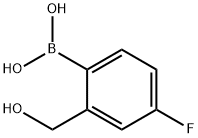4-氟-2-(羟甲基)苯基硼酸 结构式