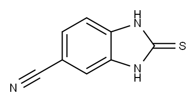 1,3-DIHYDRO-2-THIOXO-1H-BENZIMIDAZOLE-5-CARBONITRILE 结构式