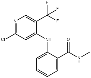 2-[2-氯-5-(三氟甲基)吡啶-4-基氨基]-N-甲基苯甲酰胺 结构式