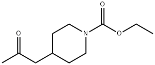 1-Piperidinecarboxylic acid, 4-(2-oxopropyl)-, ethyl ester 结构式