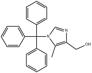 (5-甲基-1-三苯甲基-1H-咪唑-4-基)甲醇 结构式