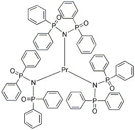 三[N-(二苯基氧膦基)-P,P-二苯基次膦酰胺-O,O`]镨 结构式