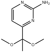 4-(1,1-二甲氧基乙基)嘧啶-2-胺 结构式