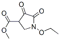 3-Pyrrolidinecarboxylicacid,1-ethoxy-4,5-dioxo-,methylester(9CI) 结构式