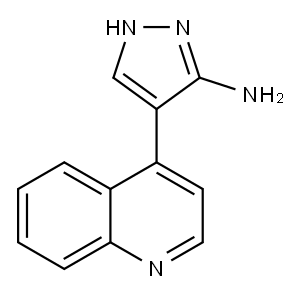 4-(4-喹啉基)-1H-吡唑-3-胺 结构式