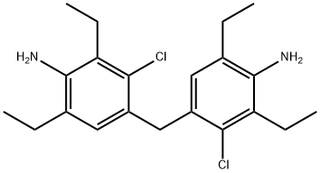 4,4'-亚甲基双(3-氯-2,6-二乙基苯胺) 结构式