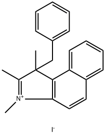 1,2,3-三甲基-1-苄基-1H-苯并[E]吲哚碘化物 结构式