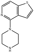 4-哌嗪-1-噻吩并[3,2-C]吡啶 结构式