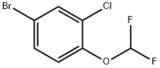 4-BROMO-2-CHLORO-1-(DIFLUOROMETHOXY)BENZENE 结构式