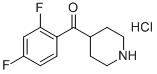 4-(2,4-二氟苯甲酰基)-哌啶盐酸盐 结构式