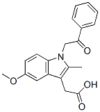 2-(5-methoxy-2-methyl-1-phenacyl-indol-3-yl)acetic acid 结构式