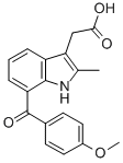 2-Methyl-7-(p-methoxybenzoyl)indol-3-ylacetic acid 结构式